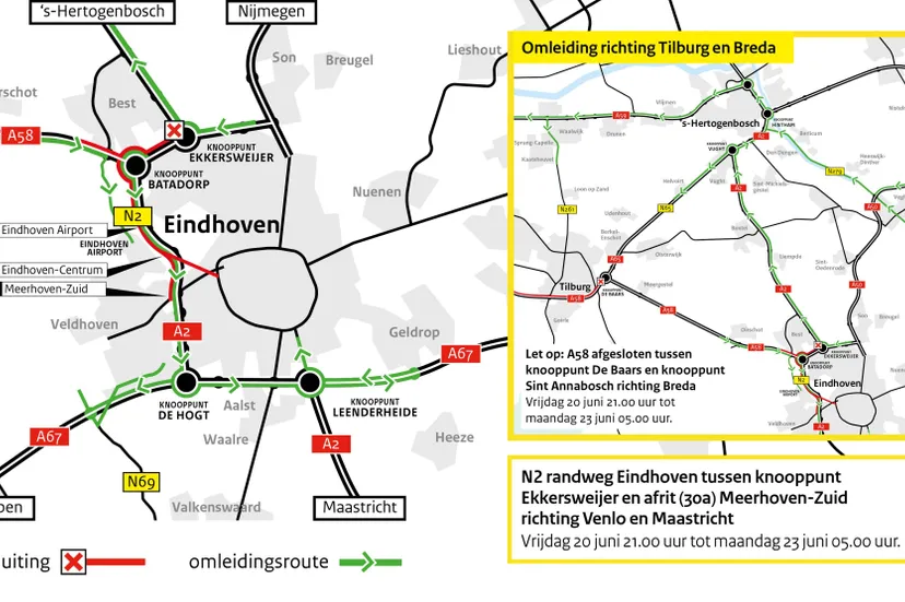 werkzaamheden n2 eindhoven rijkswaterstaat