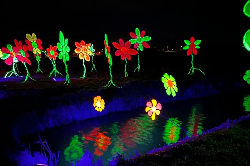 kunst en lichtjespad