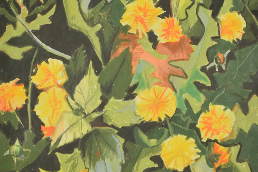 kunstronde bermverbannelingen maartje i jansen aquarelkrijt op papier