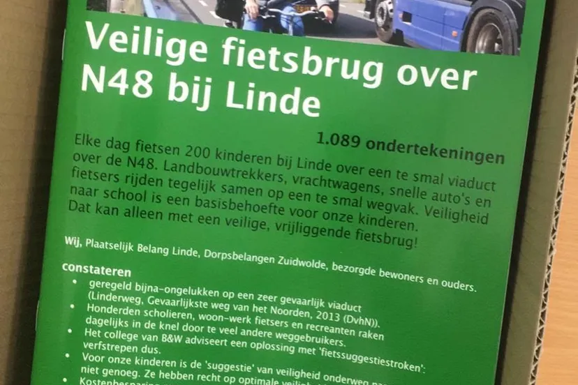 linde petitie fietsbrug