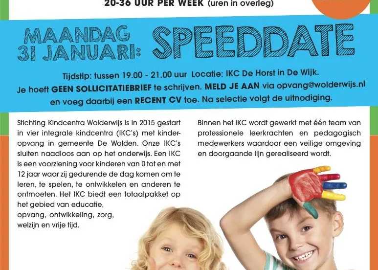 wolderwijs 087 adv speeddate pedagogisch medewerkers fb insta 31 januari