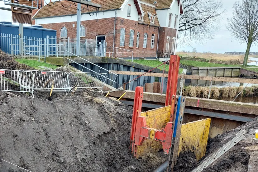 bouw vispassage monumentale stoomgemaal veenpolder van echten ruim twee weken foto wetterskip fryslan