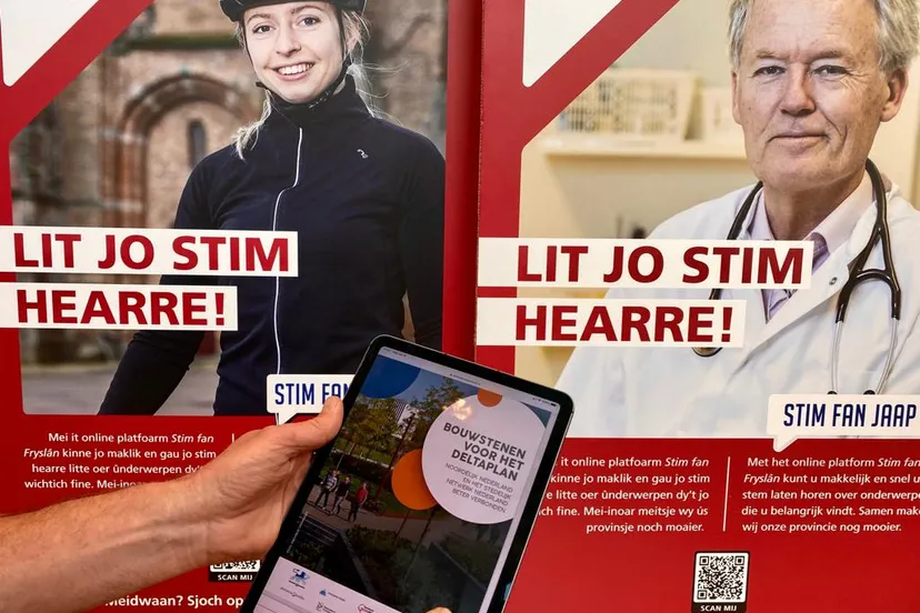 in gesprek over het deltaplan op stim fan fryslan