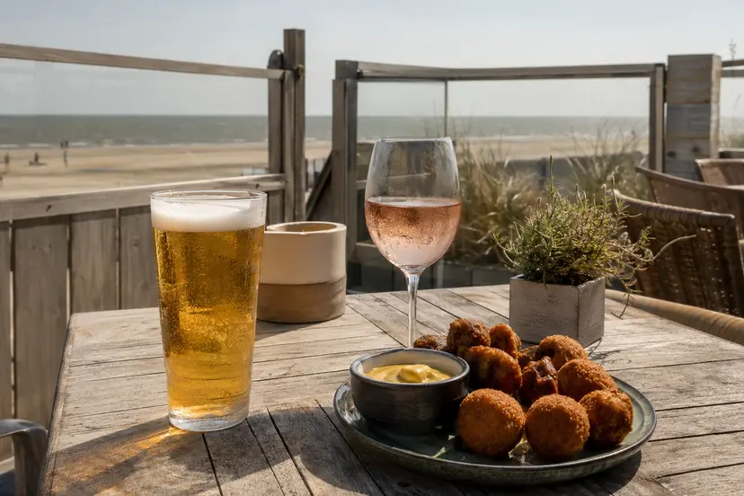 Terrastafel aan zee
