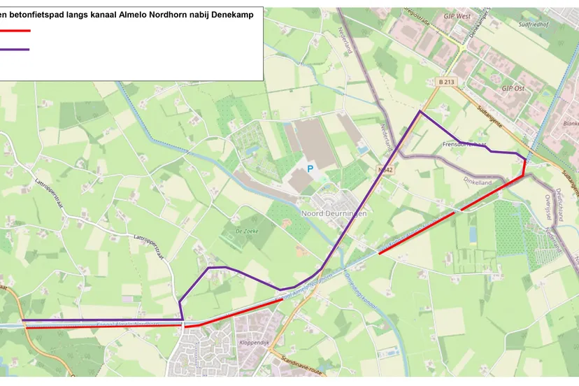 overzichtskaart afgesloten wegvakken inclusief omleiding via klooster