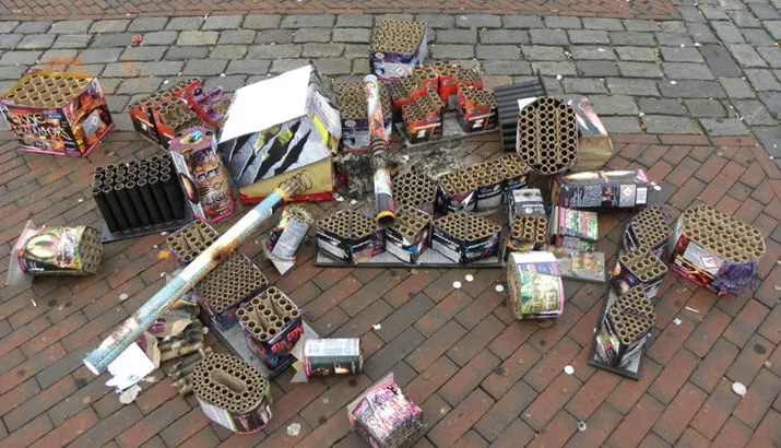 vuurwerkafval