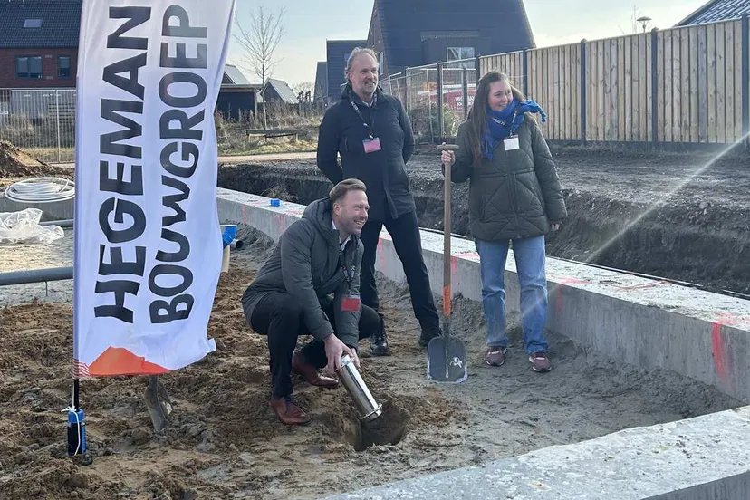 Foto start bouw Groen Wonen Norg