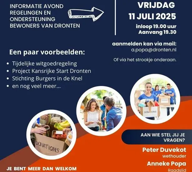 informatie avond regelingen ondersteuning bewoners dronten dronten sociaaljpg