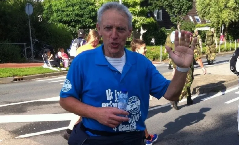 michel lepoutre tijdens vierdaagse 1