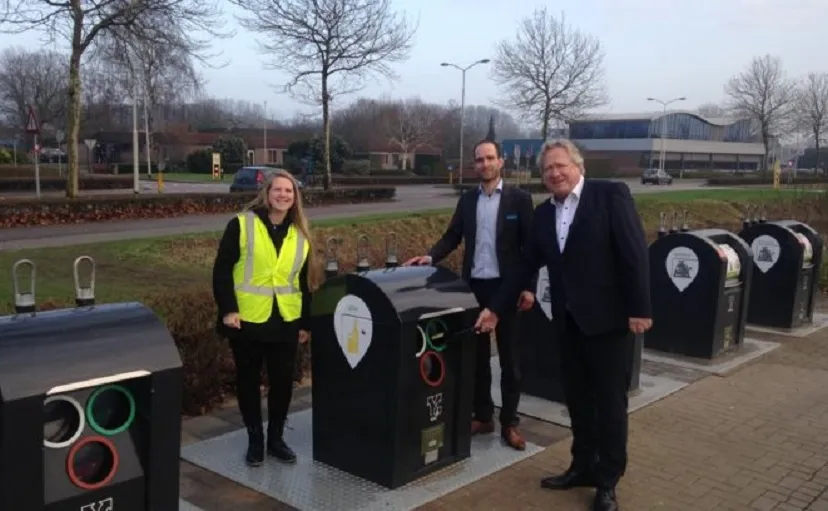 nieuwe ondergrondse glas en textielcontainers