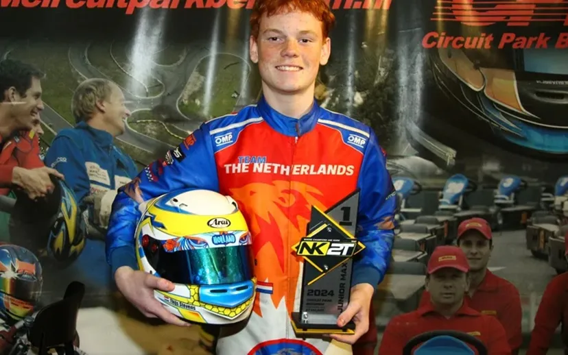 triomf voor thijs stevens in nk rotax max