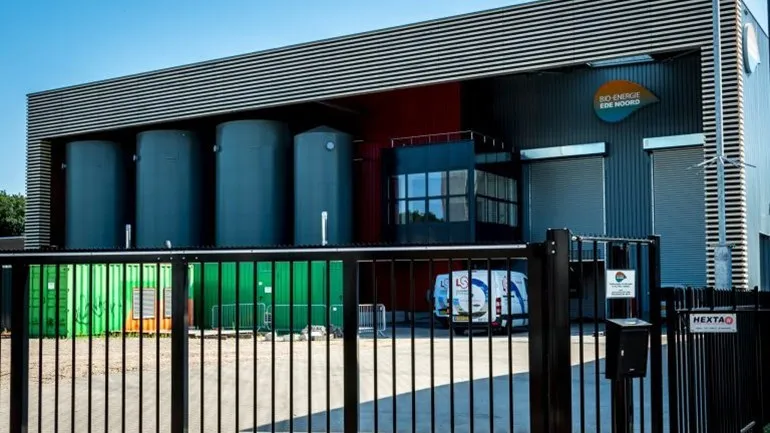 de biomassacentrale aan de knuttelweg in ede foto warmtebedrijf ede