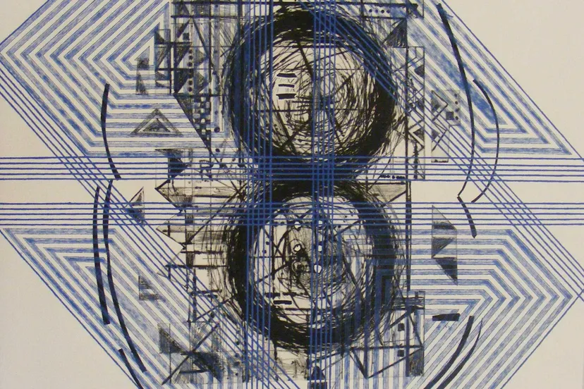 5 jose wuyts en frans de groot acht in asymmetrie 2013 62x60 cm droge naald ets