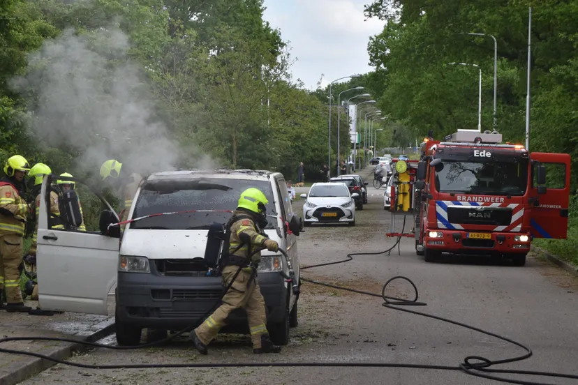 brand in bestelbus