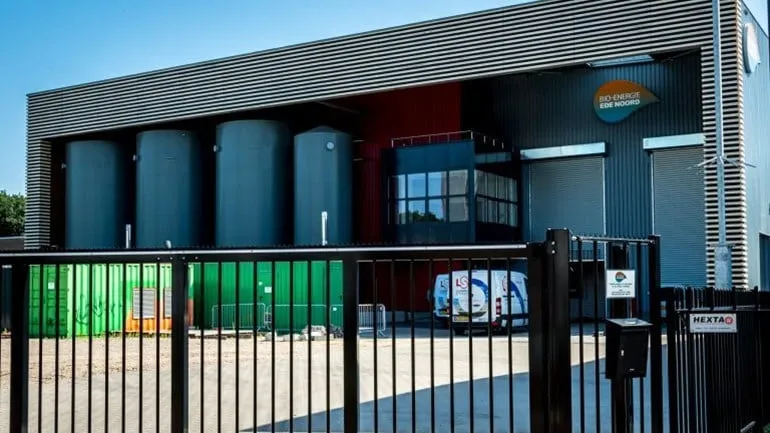 de biomassacentrale aan de knuttelweg in ede foto warmtebedrijf ede