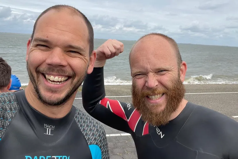 marco en michael op de kade