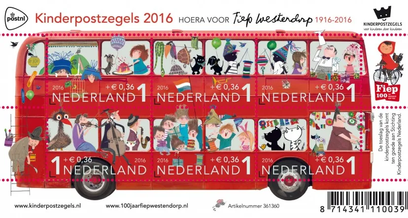 2016 postnl kinderpostzegels