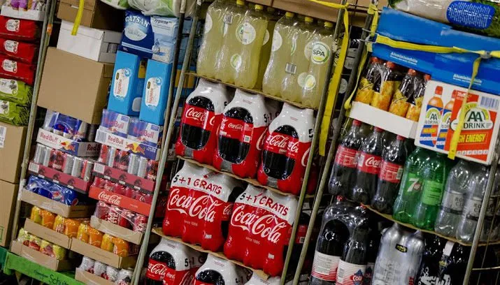 geen suikerhoudende frisdrank op school