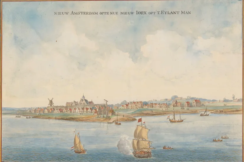 gezicht op nieuw amsterdam rijksmuseum publiek domein