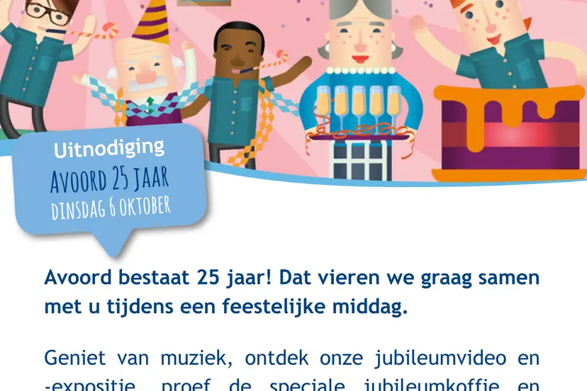 Uitnodiging Avoord 25 jaar