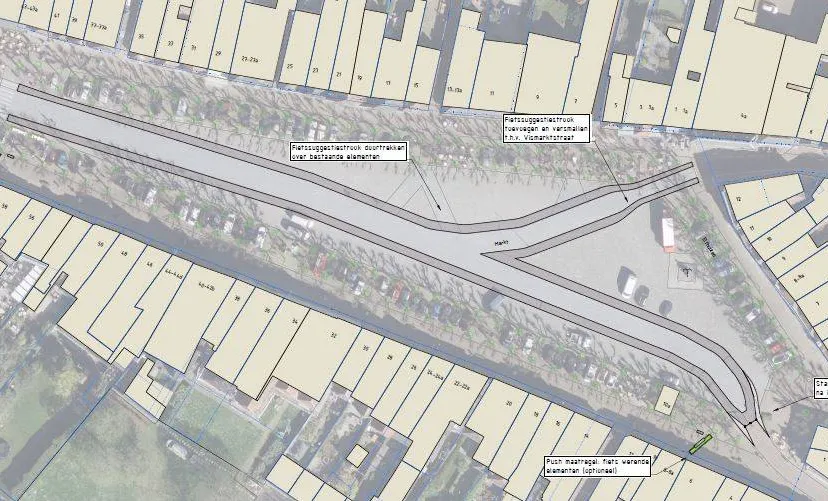 Fiets- en looproutes op de markT