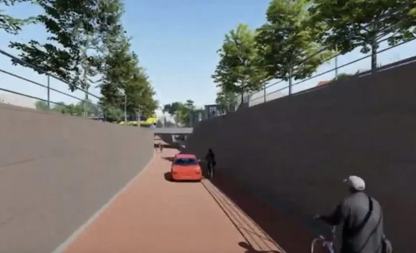 auto te gast tunnel rijen2