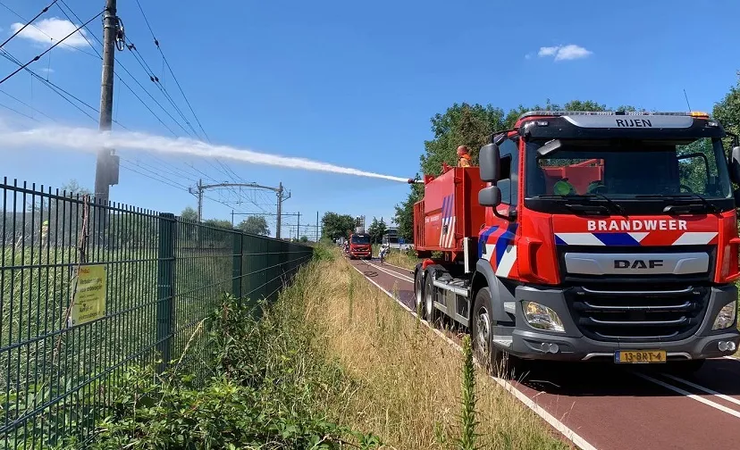 bermbrand langs spoor