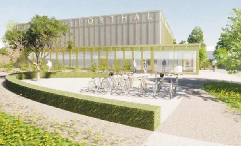 energieneutrale sporthal ontwerp voorzijde gebouw23335