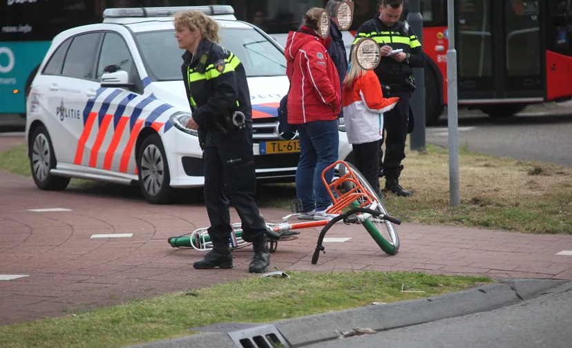 fietser aangereden rotonde