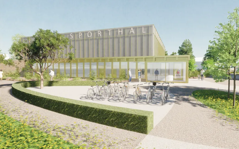 ontwerp sporthal rijen