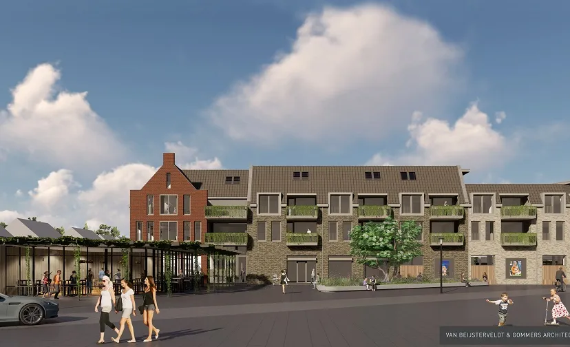 sfeerimpressie centrumplan rijen frontaal met paviljoen a3