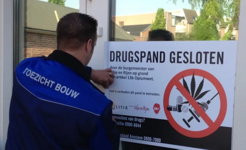 sluiting drugspand stock