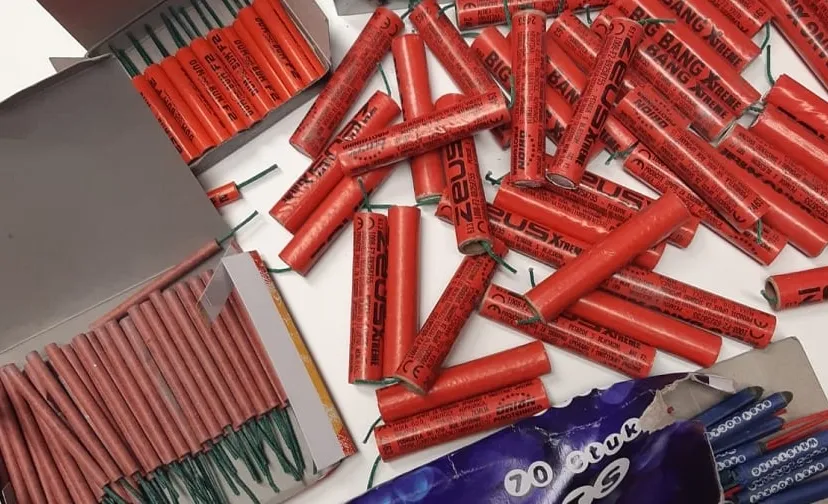 vuurwerk rijen