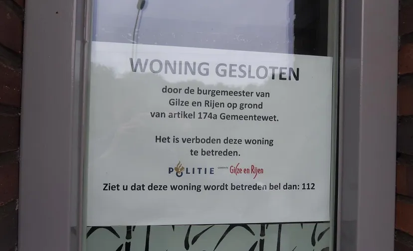woning gesloten overlastgever