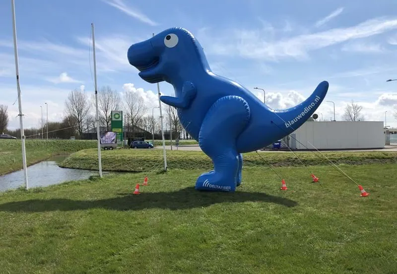 blauwe dino