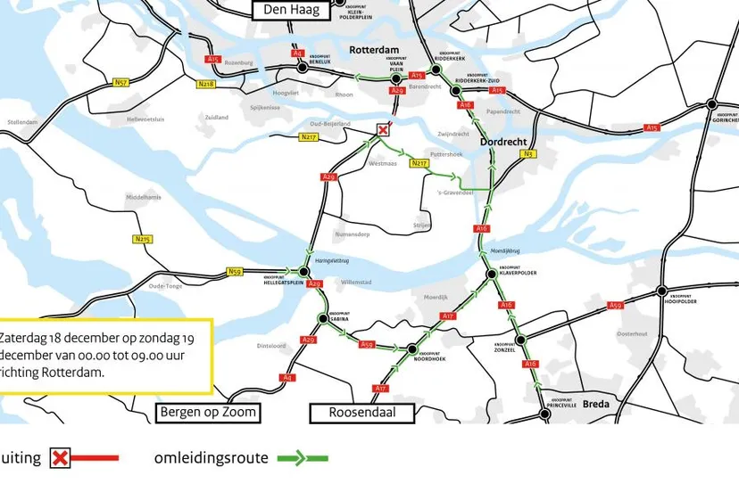 18 12 2021 heinenoordtunnel omleiding