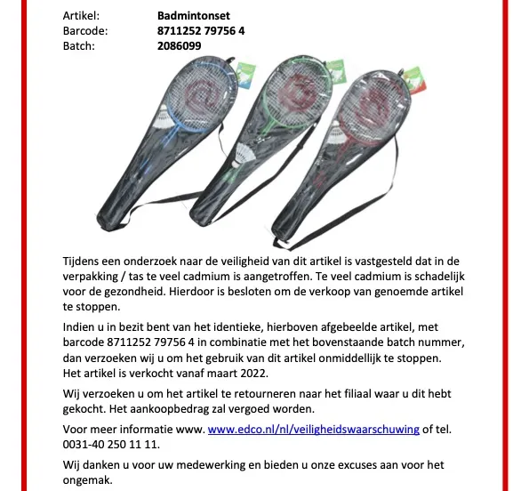 79756 poster nl badmintonset