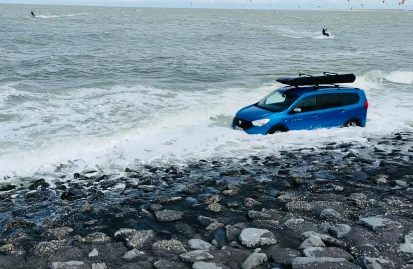 auto te water brouwersdam