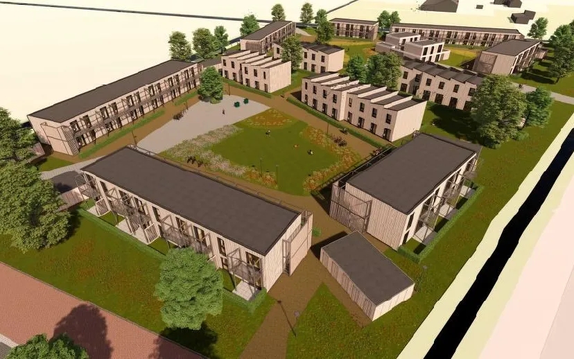 buurt met flexwoningen