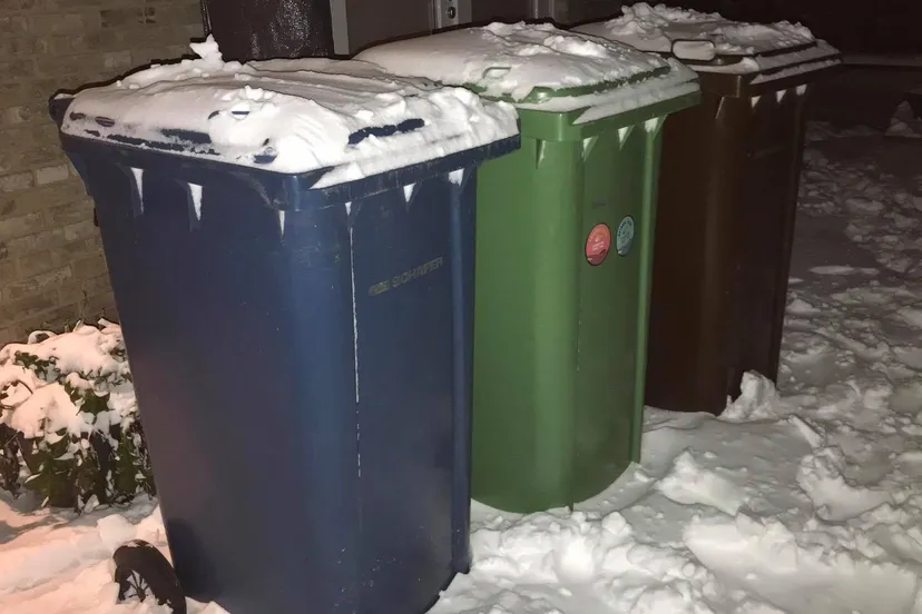 containers sneeuw gemeente