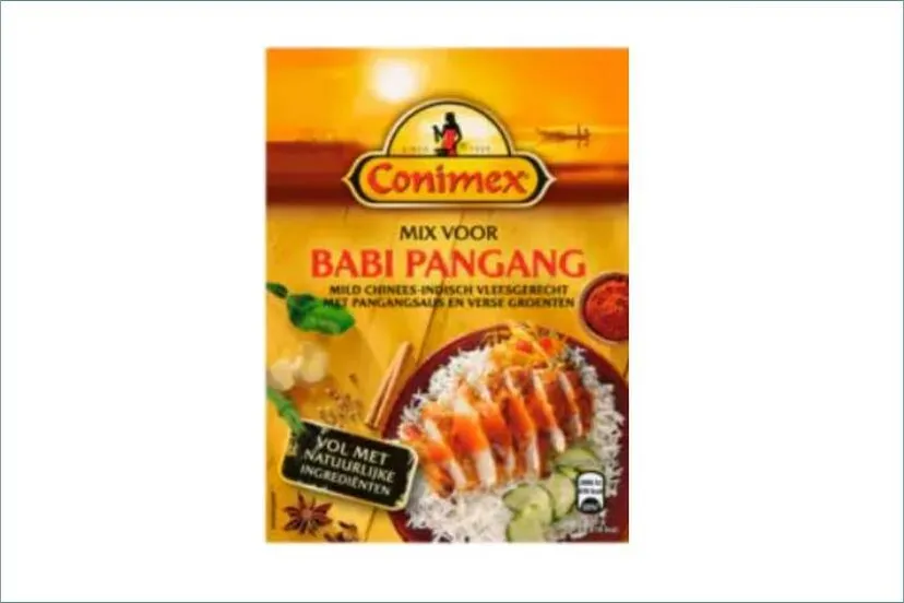 veiligheidswaarschuwing conimex mix babi pangang