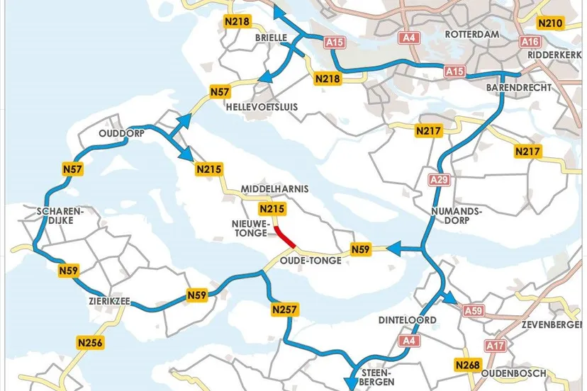 omleiding afsluitng n215