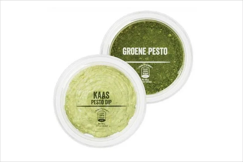 groene pesto en kaas pesto dip