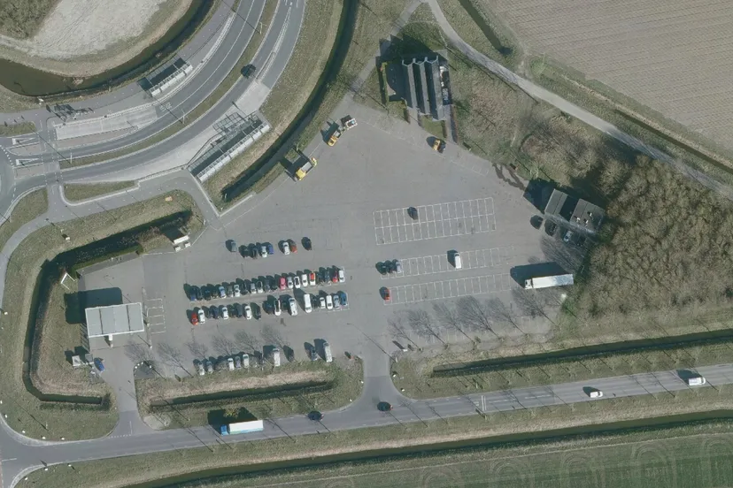 Ooltgensplaat Schaapsweg luchtfoto