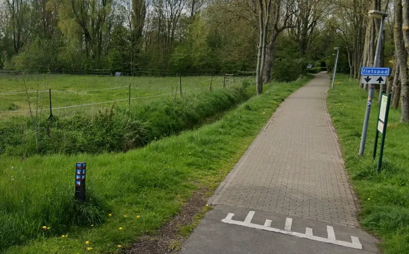fietspad bord