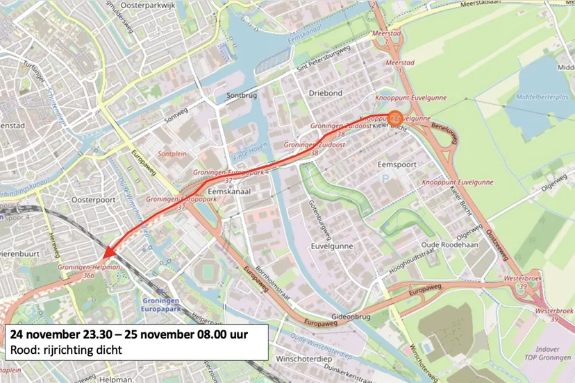 nachtafsluiting knooppunt euvelgunne n7 aanpak ring zuid