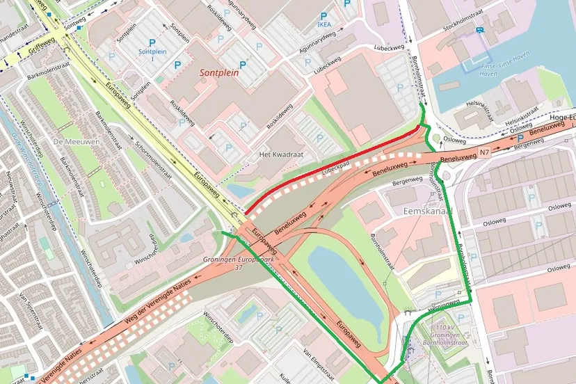 20230630 fietspad lubeckpad 3 7 juli dicht