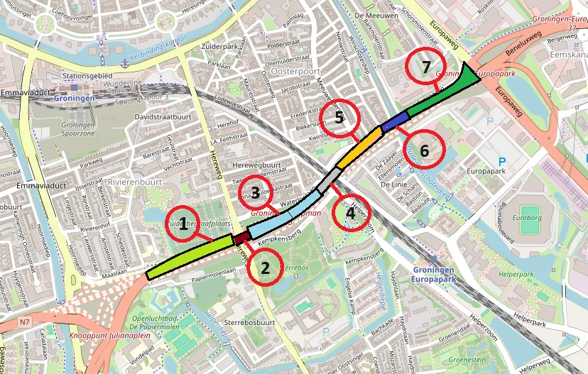 20240425 sloop ringweg in 7 vakken