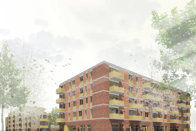 21 03 17 impressie woongebouw aan de eikenlaan selwerd