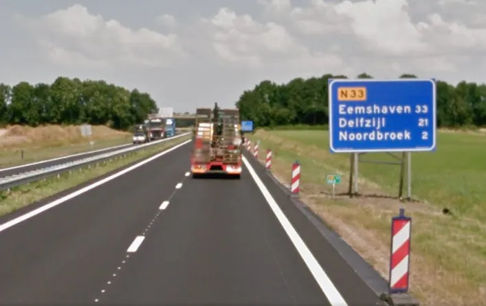 afsluiting n33 google maps